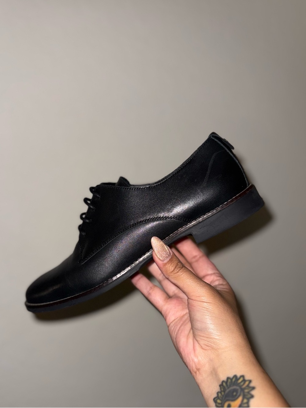 Aldo Classic Black Woman’s Lace-Up Oxford Shoes